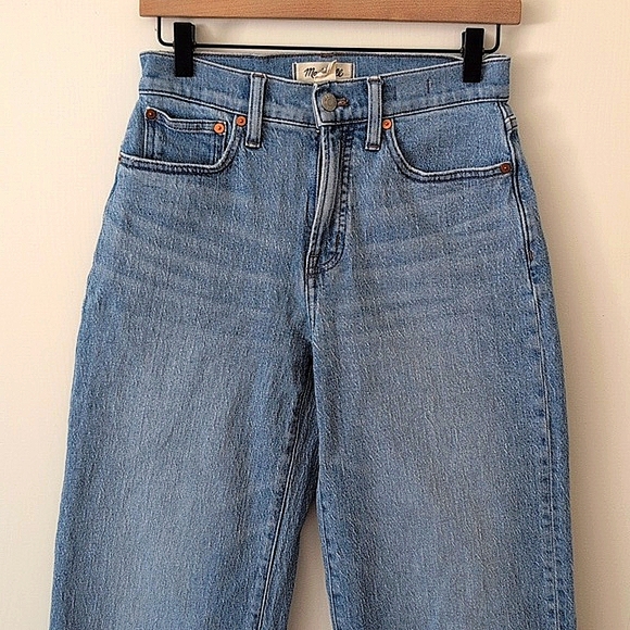 Madewell Womens 25 The Perfect Vintage Wide Leg Crop Jeans Casual Classic Preppy - Picture 3 of 8